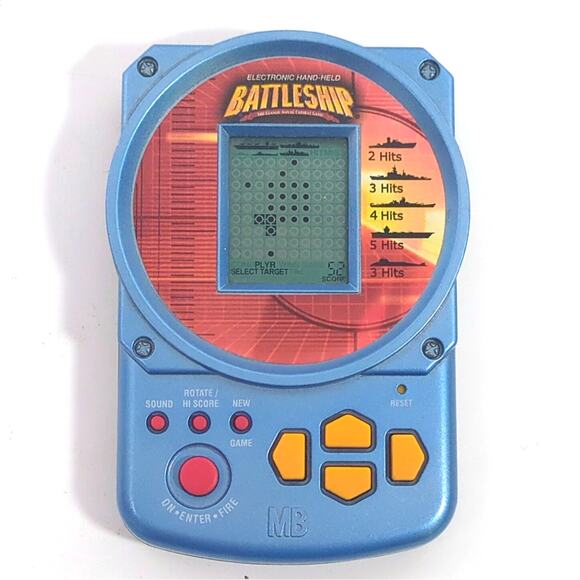 BATTLESHIP Electronic Handheld Game Hasbro Pocket Size 2002 Travel - Picture 1 of 2